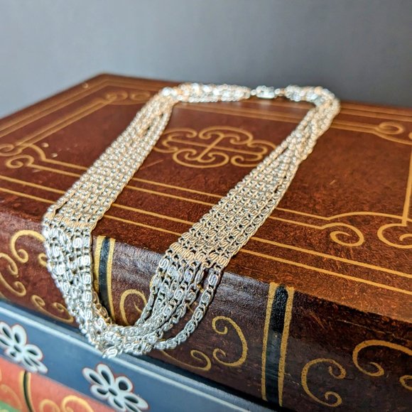 Vintage Sarah Coventry Silver Chain Choker Necklace - Picture 3 of 8